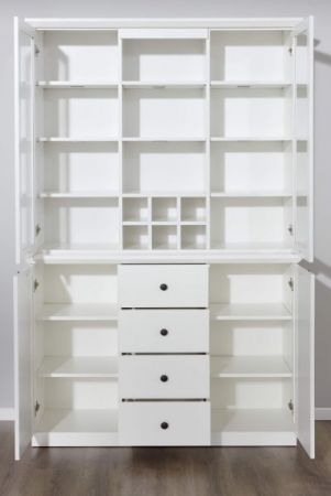 Buffetschrank Baxter in wei Anrichte im Landhausstil (120 x 194 cm)