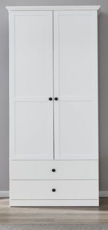 Garderobenschrank Baxter in wei Landhaus Schuh- / Garderobenschrank 81 x 196 cm