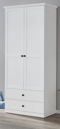 Garderobenschrank Baxter in wei Landhaus Flurgarderobe 81 x 196 cm