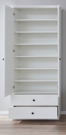 Garderobenschrank Baxter in wei Landhaus Flurgarderobe 81 x 196 cm