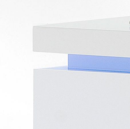 Sideboard Ocean in weiß Hochglanz Lack Kommode inkl. LED Beleuchtung mit Farbwechsel 175 x 81 cm