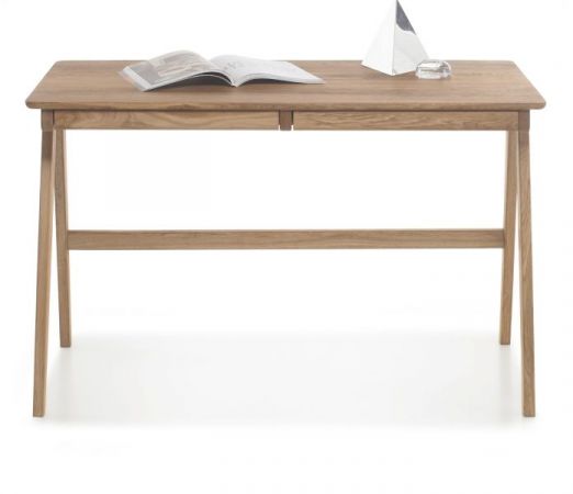 Schreibtisch "Delia" in Eiche massiv geölt - Bürotisch 120 x 65 cm