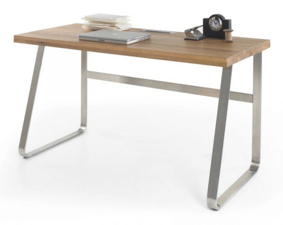 Schreibtisch Beno in Asteiche massiv geölt Laptoptisch für Homeoffice und Büro 140 x 60 cm