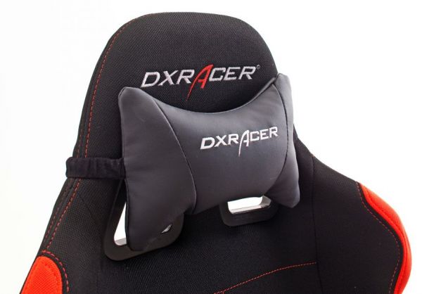Gaming Stuhl DX-Racer 1 FD01-NR Chefsessel in schwarz und rot mit Wippmechanik inklusive Sitzkissen