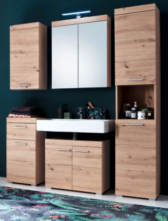 Badezimmer Unterschrank Amanda in Eiche / Asteiche Badschrank 37 x 79 cm