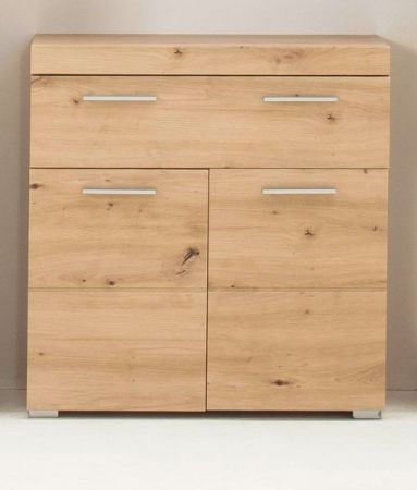 Badezimmer Kommode Amanda in Eiche / Asteiche Badschrank 73 x 79 cm
