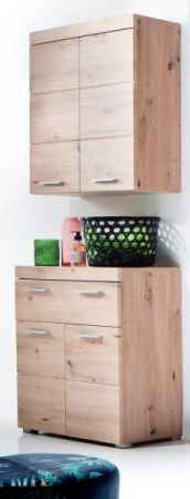Badezimmer Kommode Amanda in Eiche / Asteiche Badschrank 73 x 79 cm