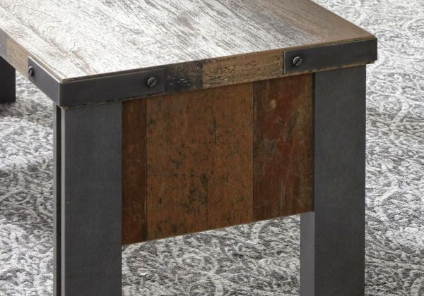 Sitzbank Prime in Old Used Wood Design mit Matera grau Esstisch Bank Shabby Vintage Design 140 x 44 cm