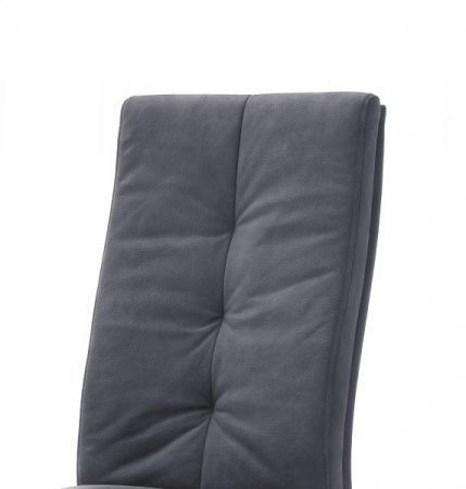 2 x Stuhl Salva in Grau Vintage und Edelstahl Freischwinger Luxus Komfortsitz Esszimmerstuhl 2er Set