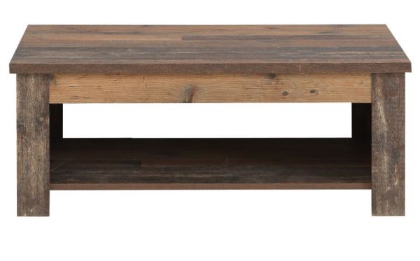 Couchtisch Clif in Old Used Wood Shabby Wohnzimmertisch 110 x 65 cm klappbar mit Esstischfunktion