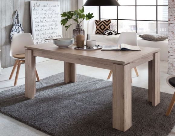 Esstisch Ausziehtisch San Remo Eiche hell Kchentisch 160 - 200 cm