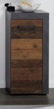 Badezimmer Unterschrank "Cancun / Indy " in Old Used Wood und grau (36 x 81 cm)
