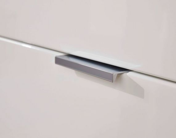 Badezimmer Badmöbel Set "Concept1" in weiß Hochglanz und Graphit grau 3-teilig inkl. Waschbecken 60 x 192 cm