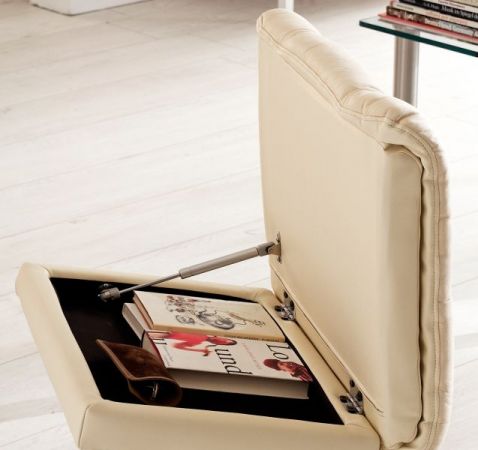 Relaxsessel Calgary in braun Leder und Walnuss mit Hocker Funktionssessel 90 x 104 cm Schlafsessel Fernsehsessel