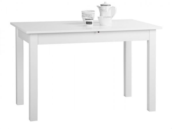 Esstisch Coburg weiß ausziehbar 120 - 160 cm