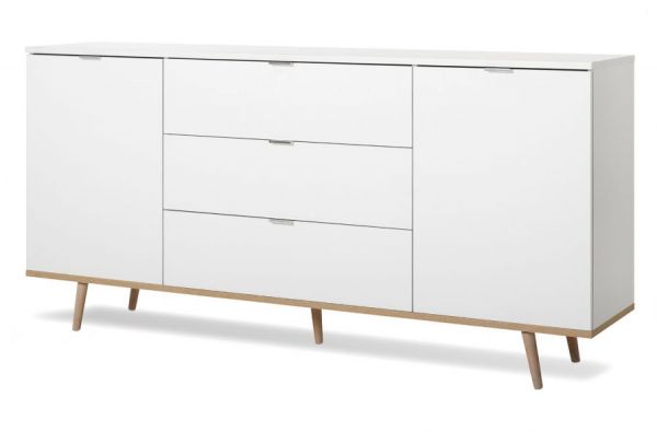 Sideboard Gteborg in matt wei Kommode skandinavisch 180 x 87 cm