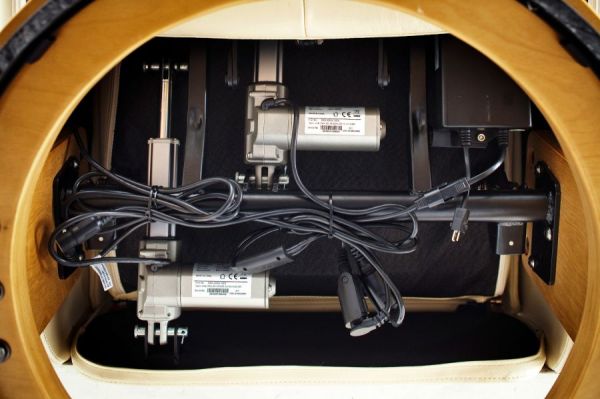 Relaxsessel Calgary XL in braun Leder und schwarz elektrisch verstellbar Funktionssessel bis 150 kg Fernsehsessel 82 x 111 cm