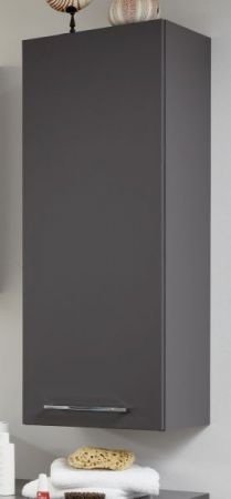 Badezimmer Hängeschrank One in grau matt Lack Badschrank 35 x 103 cm Badmöbel