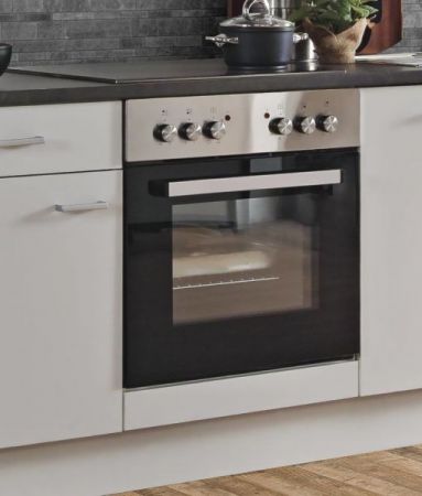 Küchenblock Einbauküche "White Classic" weiß inkl. E-Geräte + Geschirrspüler und Apothekerschrank 310 cm