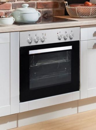Küchenblock "White Premium" in weiß matt Landhaus Einbauküche inkl. E-Geräte + Geschirrspüler satiniertes Glas 280 cm