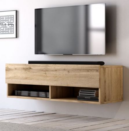 TV-Lowboard Epsom in Wotan Eiche TV Unterteil hngend 100 x 30 cm