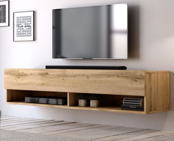 TV Lowboard Epsom in Wotan Eiche hängend 140 x 30 cm