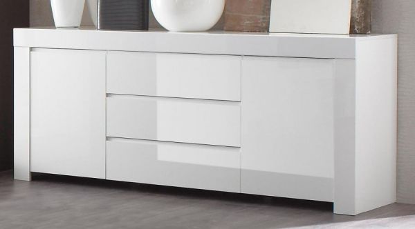 Sideboard Kommode wei Hochglanz Lack Italien Livorno 190 x 84 cm