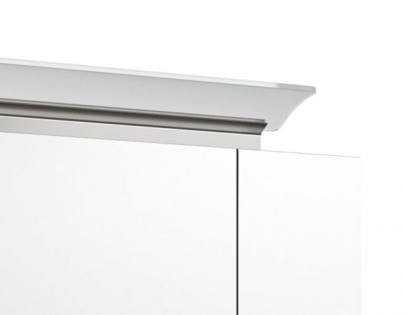 Badezimmer Spiegelschrank "Homeline" in Stone Design grau inkl. LED Badschrank 3-türig 90 x 62 cm