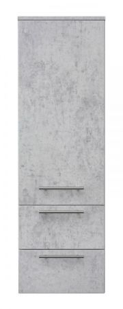 Badezimmer Hochschrank "Homeline" in Stone Design grau Badschrank hängend 35 x 120 cm