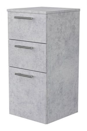 Badezimmer Unterschrank Homeline in Stone Design grau Badschrank hängend 37 x 75 cm