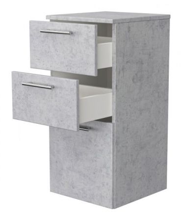 Badezimmer Unterschrank "Homeline" in Stone Design grau Badschrank hängend 37 x 75 cm