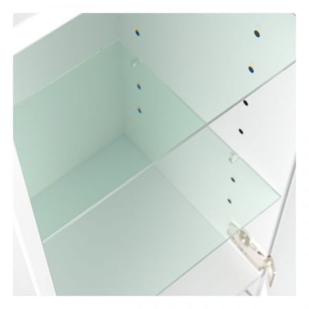 Badezimmer Badmöbel Set "Luna" in weiß Hochglanz 5-teilig inkl. Waschbecken und LED 150 x 190 cm