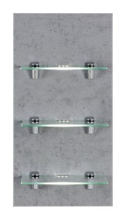 Badezimmer Regal "Viva" in Stone Design grau Wandregal hängend 35 x 68 cm