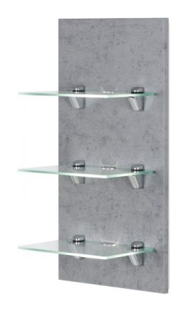 Badezimmer Regal "Viva" in Stone Design grau Wandregal hängend 35 x 68 cm