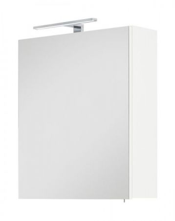 Badezimmer Spiegelschrank "Viva" in weiß inklusive LED Badmöbel 55 x 62 cm