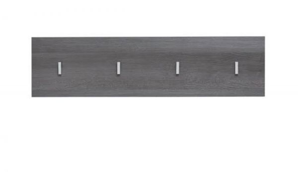 Garderobenleiste Line in Sardegna grau Rauchsilber Flur Wandgarderobe 80 x 21 cm