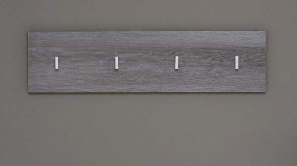 Garderobenleiste Line in Sardegna grau Rauchsilber Flur Wandgarderobe 80 x 21 cm