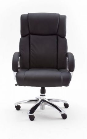 Brostuhl Real Comfort in Kunstleder schwarz mit Wippmechanik Chefsessel bis 220 kg