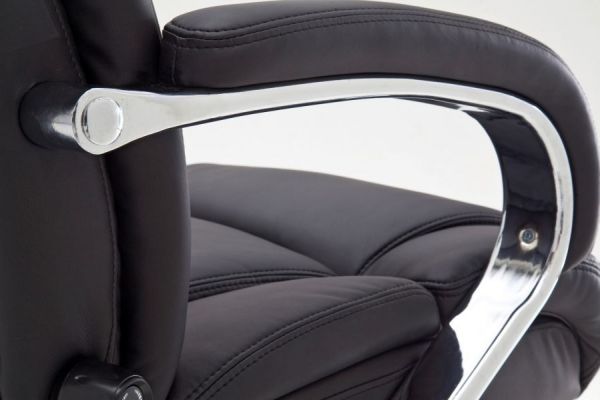 Brostuhl Real Comfort in Kunstleder schwarz mit Wippmechanik Chefsessel bis 220 kg