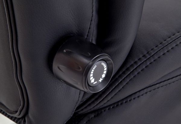 Brostuhl Real Comfort in Kunstleder schwarz mit Wippmechanik Chefsessel bis 220 kg
