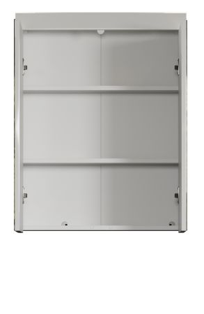 Badezimmer Spiegelschrank Adamo in wei� Hochglanz Badschrank 2-t�rig 60 x 77 cm