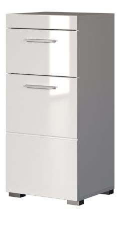 Badezimmer Unterschrank Adamo wei� Hochglanz Badschrank 37 x 79 cm