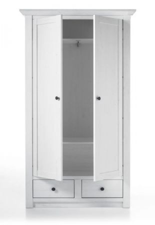 Garderobe Hooge in Pinie wei Landhaus Garderobenkombination 3-tlg. mit Schuh- / Garderobenschrank und Kommode