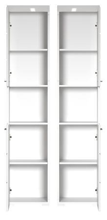 Bad Hochschrank Adamo in wei� Hochglanz, Badschrank 37 x 190 cm