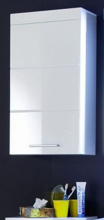 Badezimmer Hängeschrank Amanda in weiß Hochglanz 37 x 77 cm