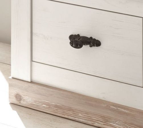Garderobenkombination Rovola in Pinie wei / Oslo Pinie Landhaus Garderobe Set 4-tlg. 224 x 201 cm