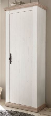 Garderobenschrank Rovola in Pinie wei / Oslo Pinie Landhaus Garderobe oder groer Schuhschrank 73 x 201 cm