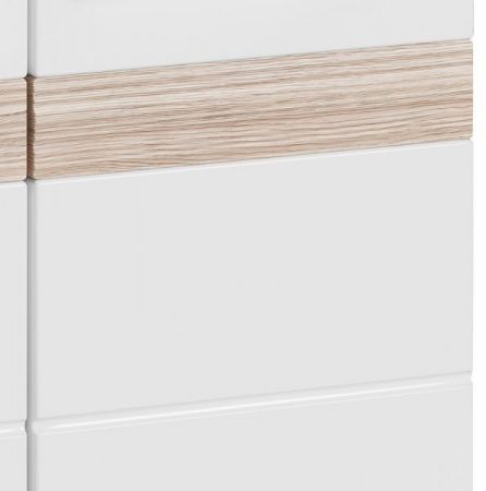Garderobenkombination "SetOne" in weiß Hochglanz und Eiche San Remo Garderoben Set 3-teilig 171 x 195 cm