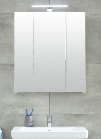 Badezimmer Spiegelschrank Monte in wei Badschrank 3-trig 60 x 74 cm