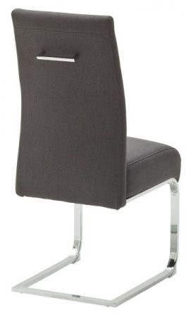 2 x Stuhl Foshan in anthrazit Freischwinger mit Komfortsitzhhe und Aqua Resistant Stoffbezug Esszimmerstuhl 2er Set